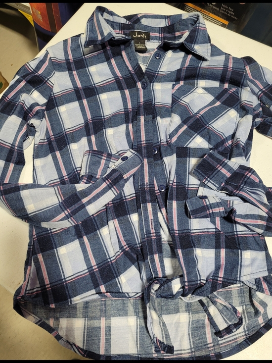 Justify Other - Justify Blue & Pink Plaid Button-Up Shirt
